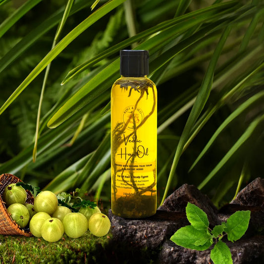 Vedic Hair Oil- Shyama Tulsi Tailam & 51 potent herbs | All Scalp & Hair Types